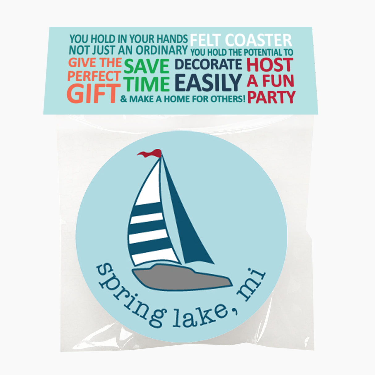 Spring Lake Felt Coaster Set of 4