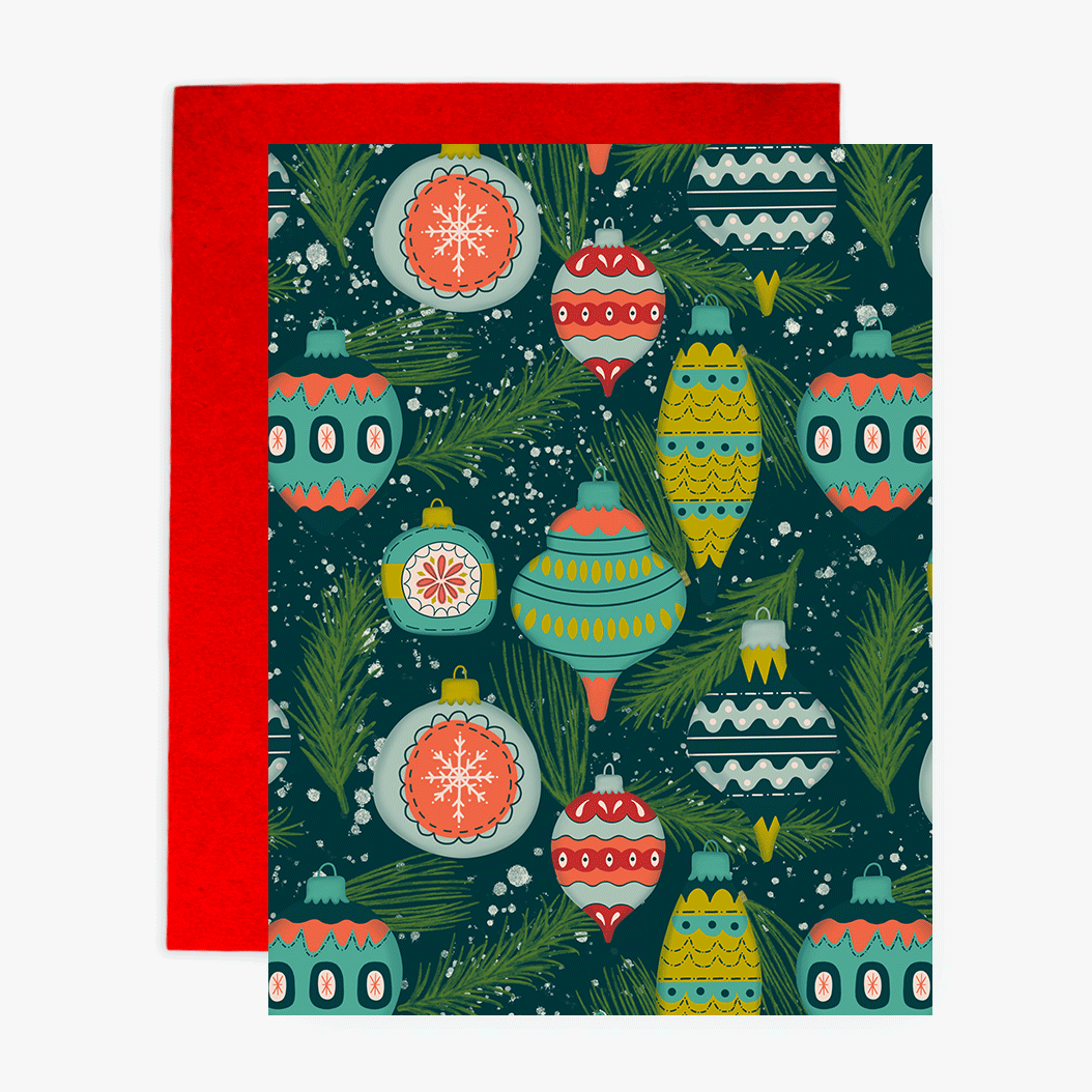 Greeting Card - Jolly Ornaments