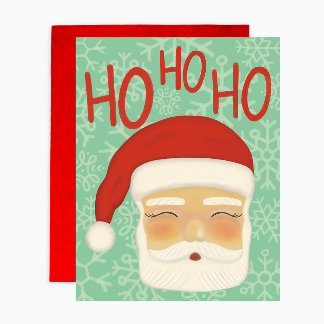 Greeting Card - Retro Santa