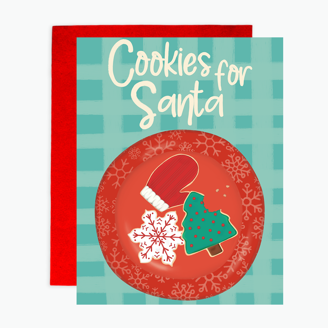 Greeting Card - Santa Cookies