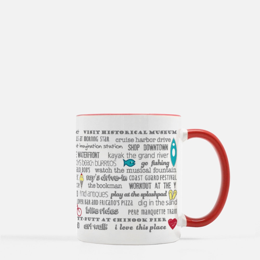 Mug 11 oz. Red Grand Haven Bucket List