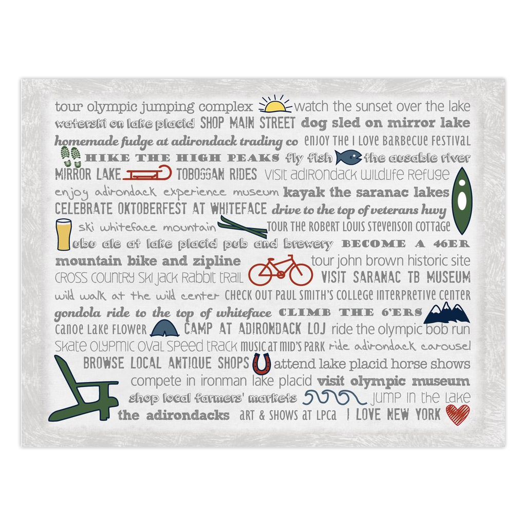 Notecards - Set of 10 Adirondack Bucket List