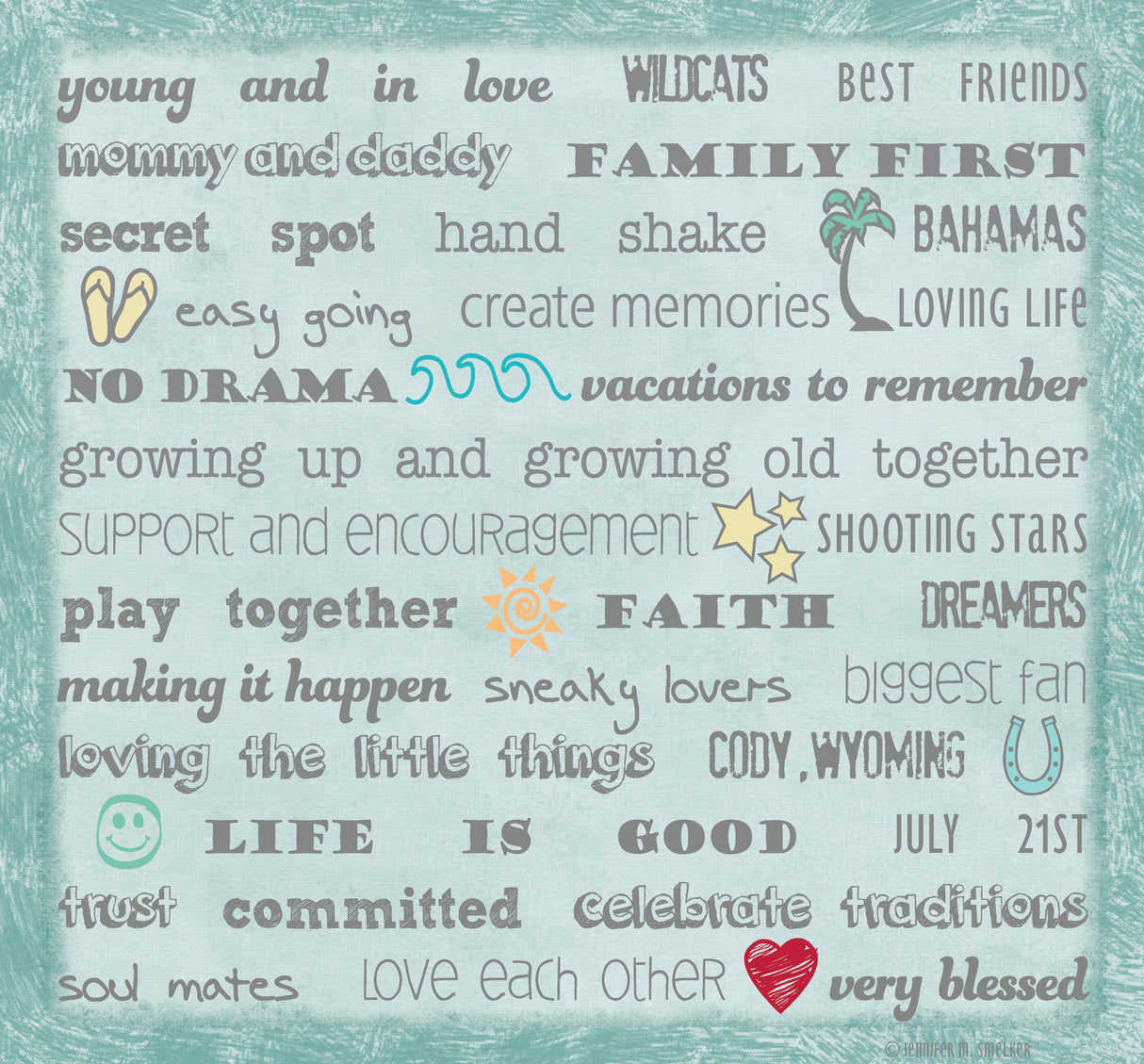 Custom Word Art Canvas