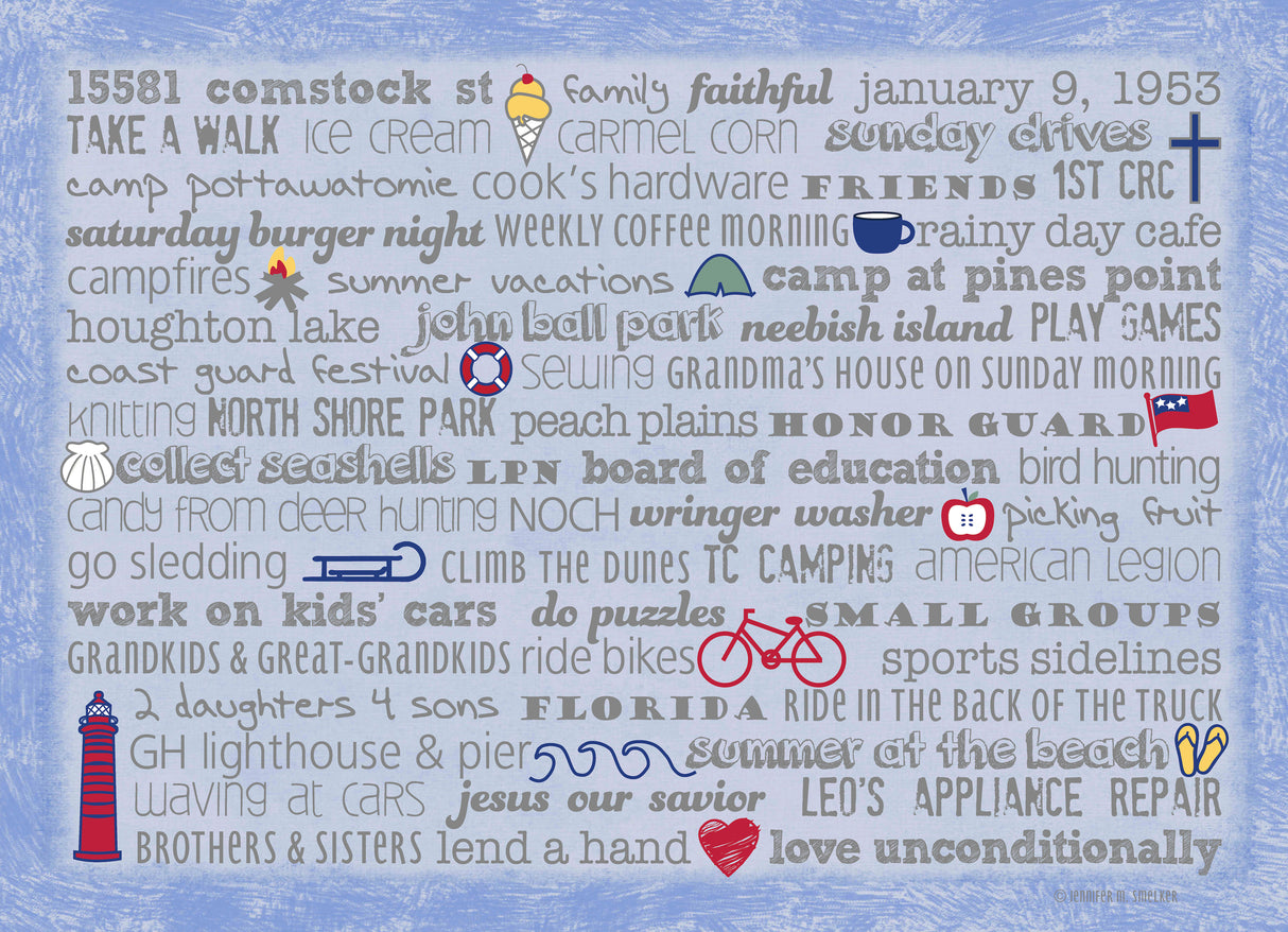 Custom Word Art Canvas