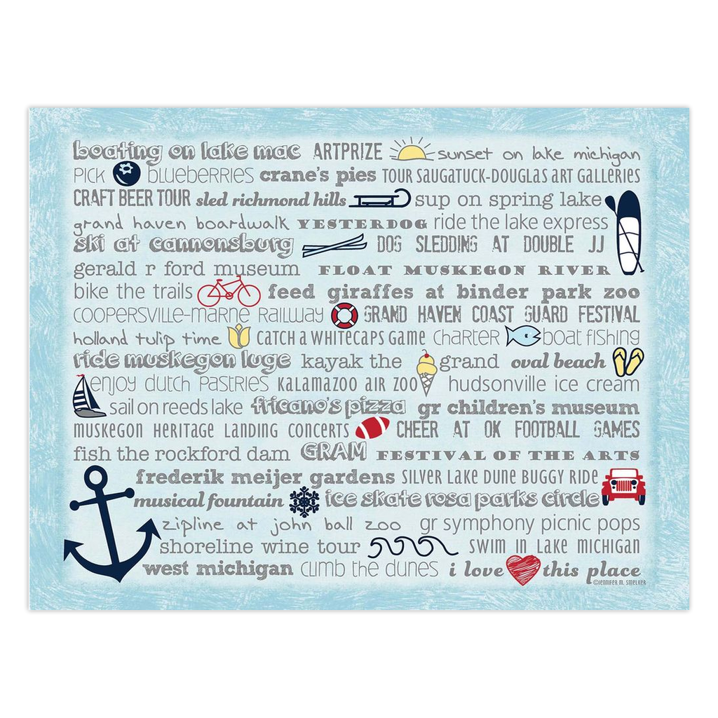 Notecards - Set of 10 West Michigan Bucket List