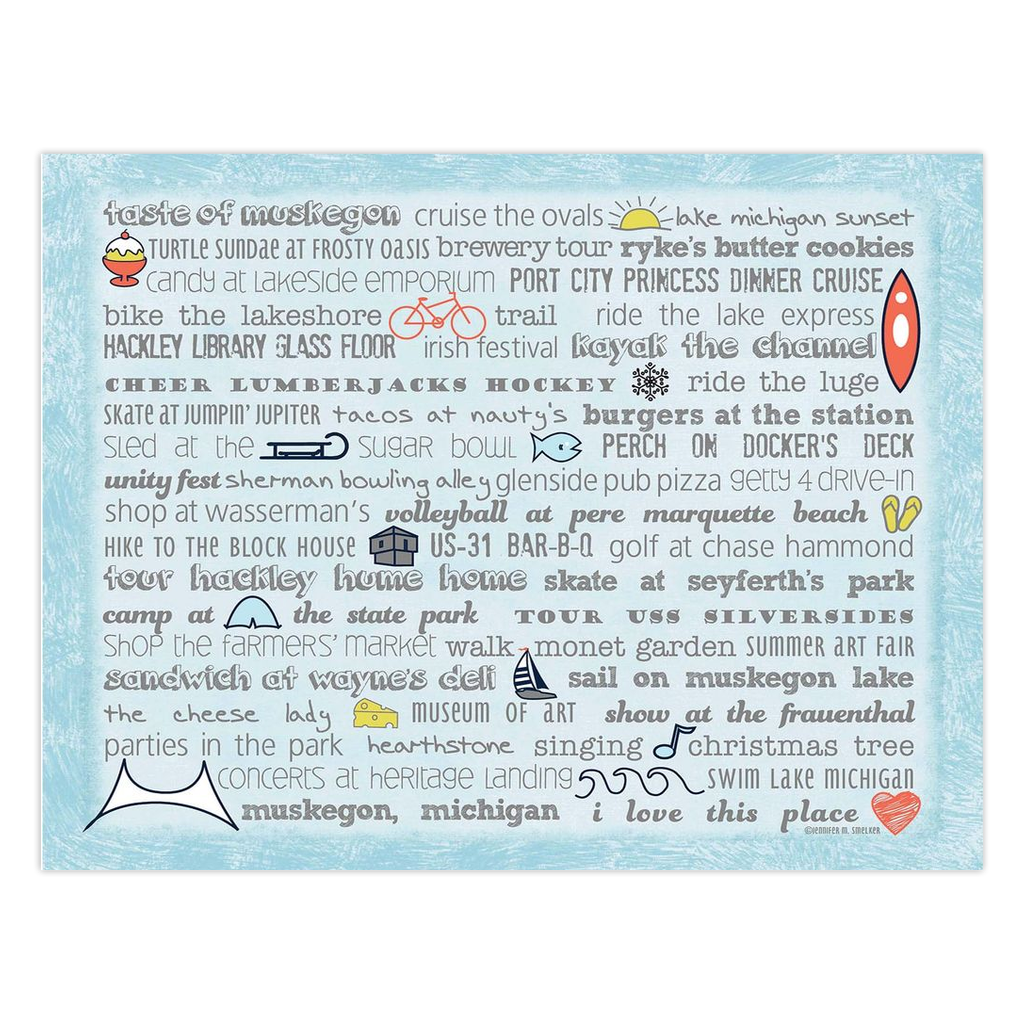 Notecards - Set of 10 Muskegon Bucket List