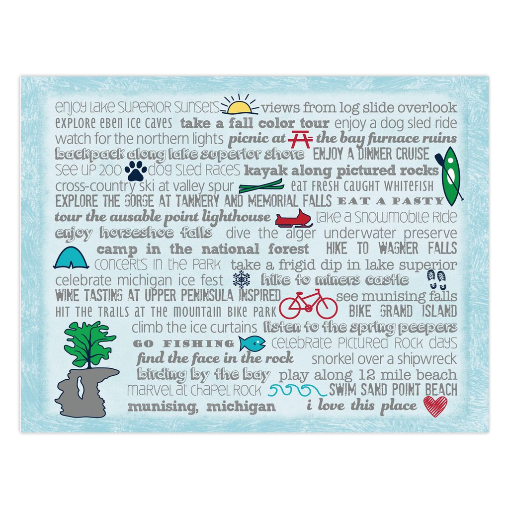 Notecards - Set of 10 Munising Bucket List