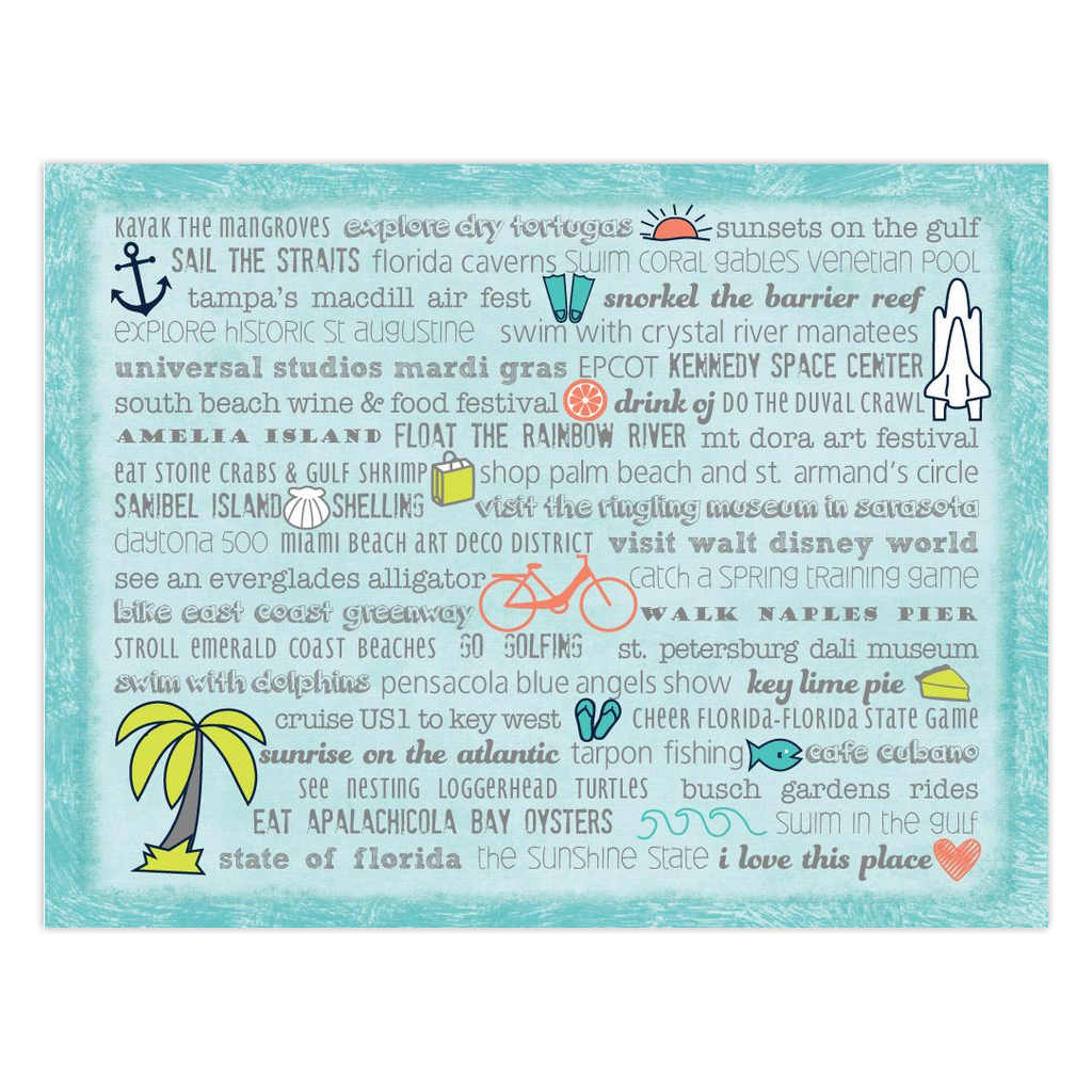 Notecards - Set of 10 Florida Bucket List
