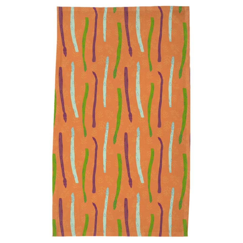 Tea Towel - Orange Asparagus