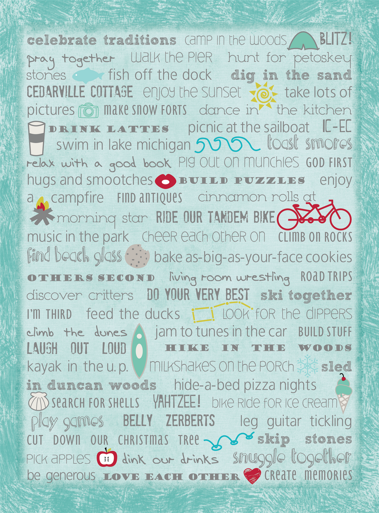 Custom Word Art Canvas