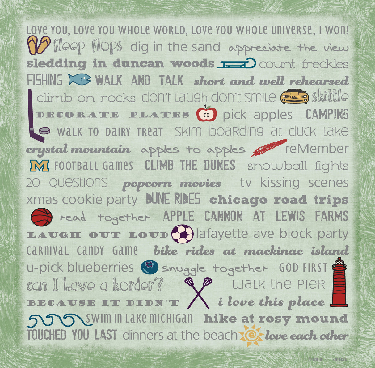 Custom Word Art Canvas