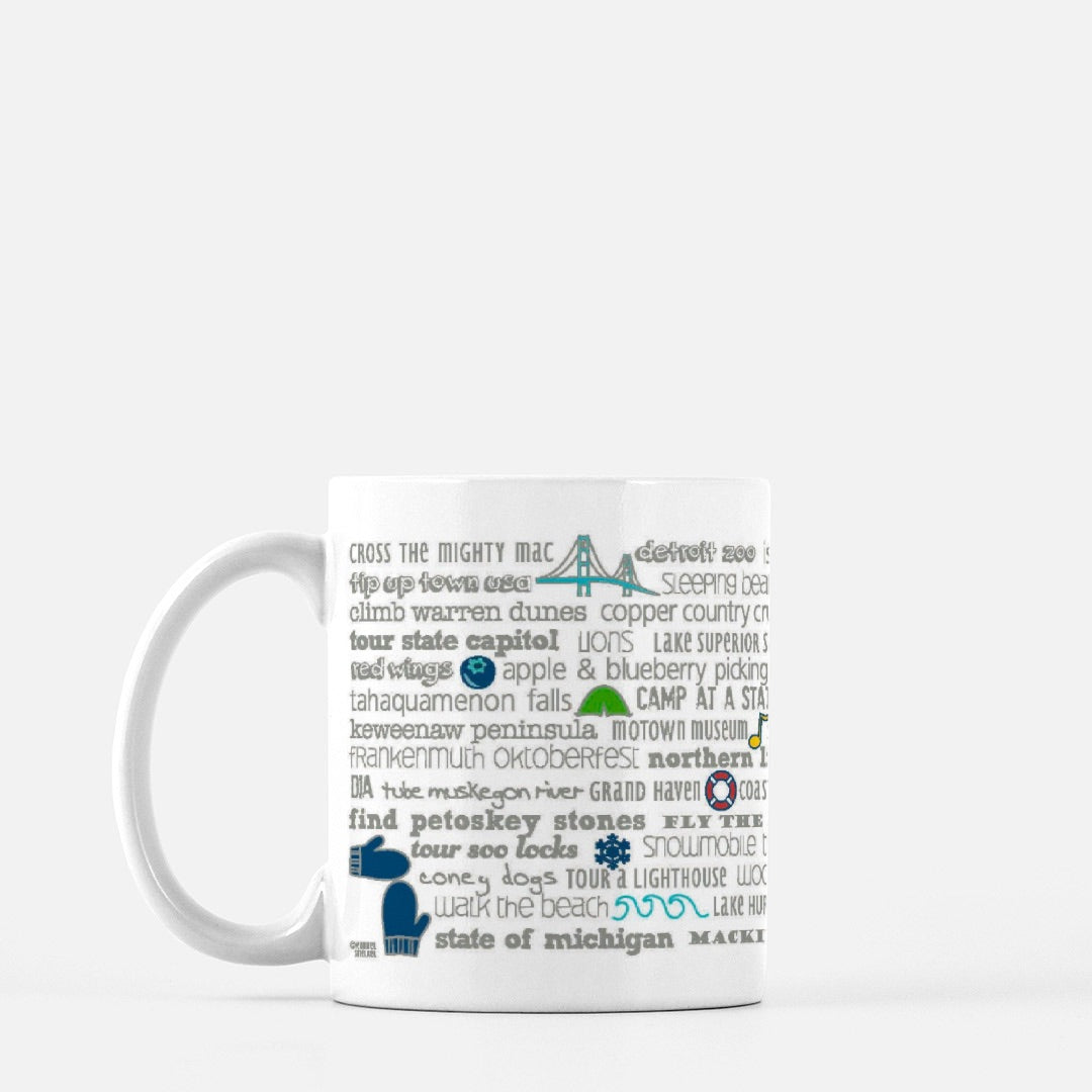 Mug - 11oz Michigan Bucket List