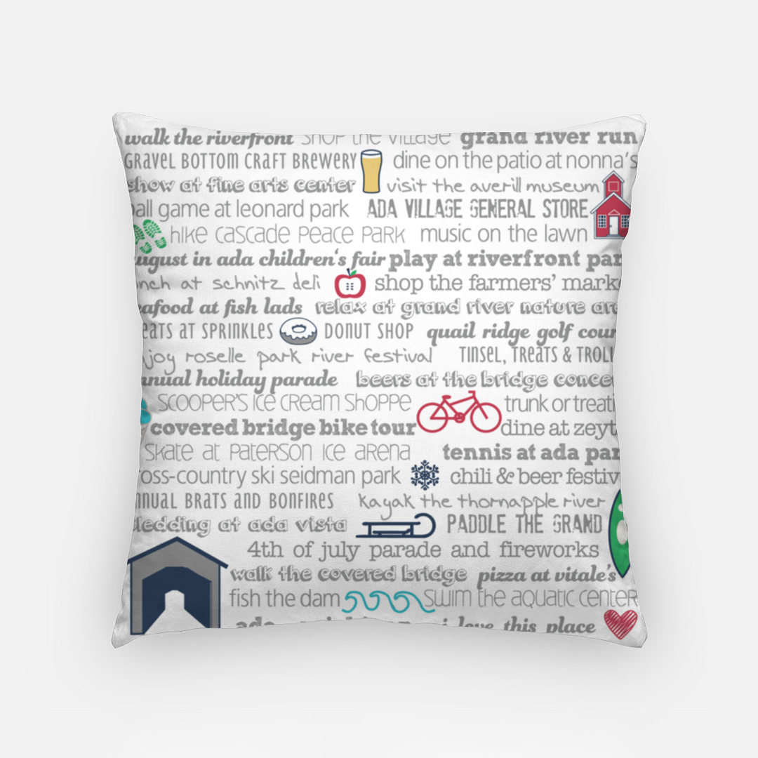Pillowcase 18 Inch - Ada Bucket List