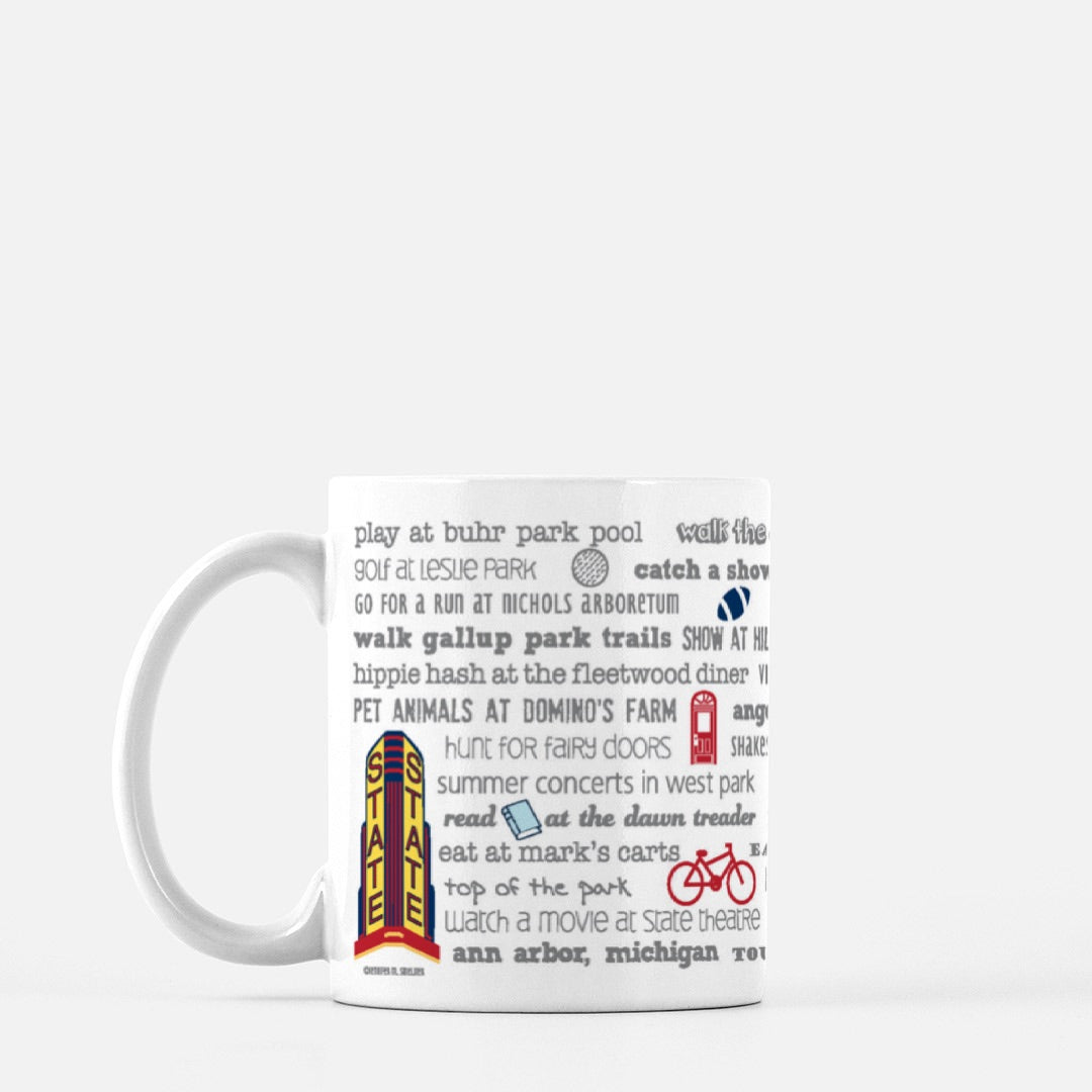 Mug - 11oz Ann Arbor Bucket List