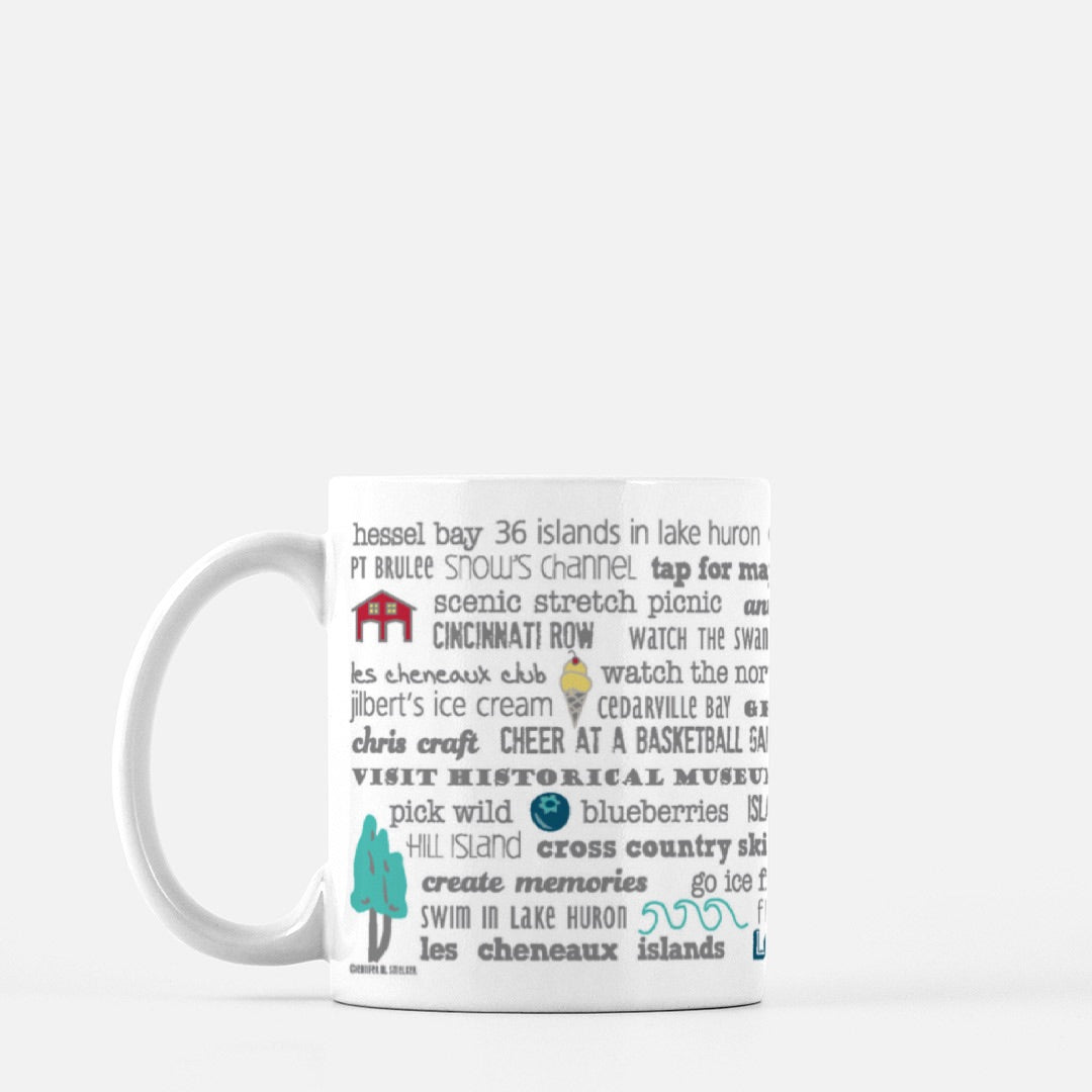 Mug - 11oz Les Cheneaux Islands Bucket List