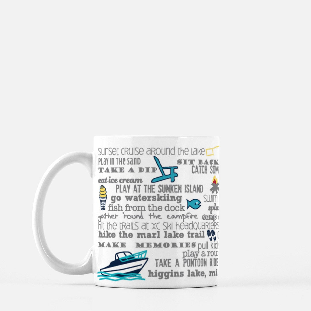 Mug - 11oz Higgins Lake Bucket List