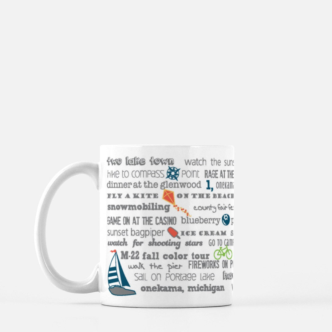 Mug - 11oz Onekama Bucket List