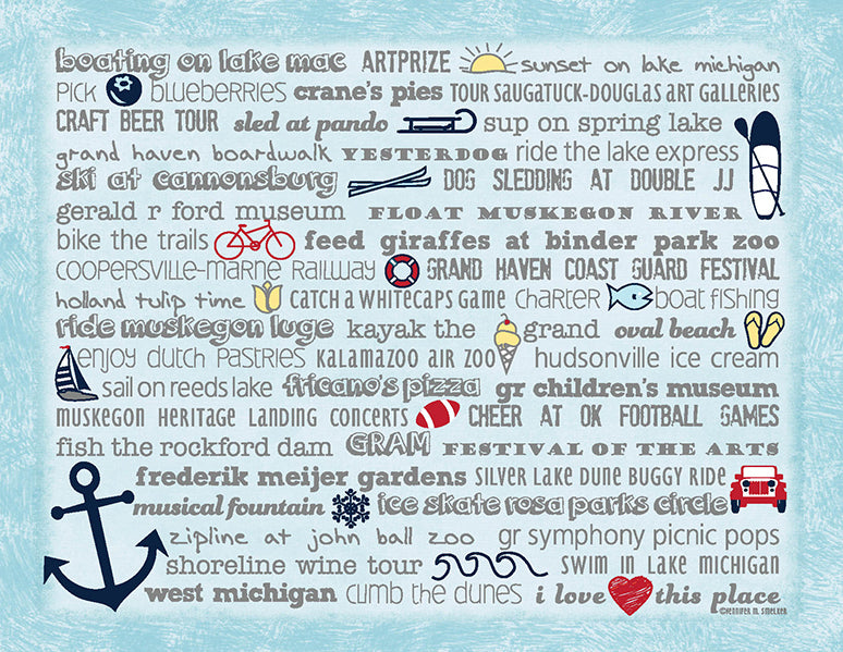 Greeting Card - West Michigan Bucket List