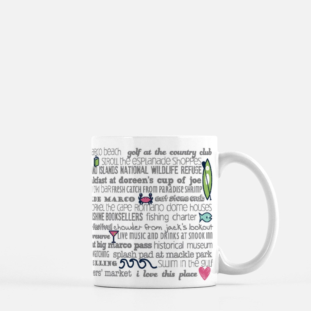 Mug - 11oz Marco Island Bucket List
