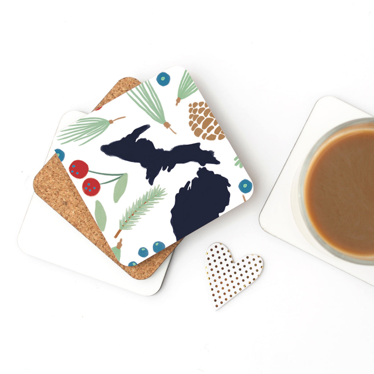Cork Coaster - Michigan Fresh State
