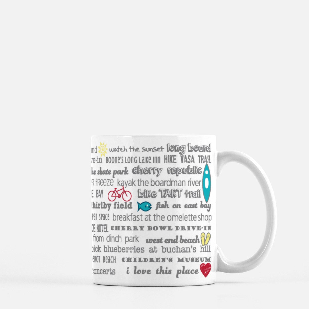 Mug - 11oz Traverse City Bucket List