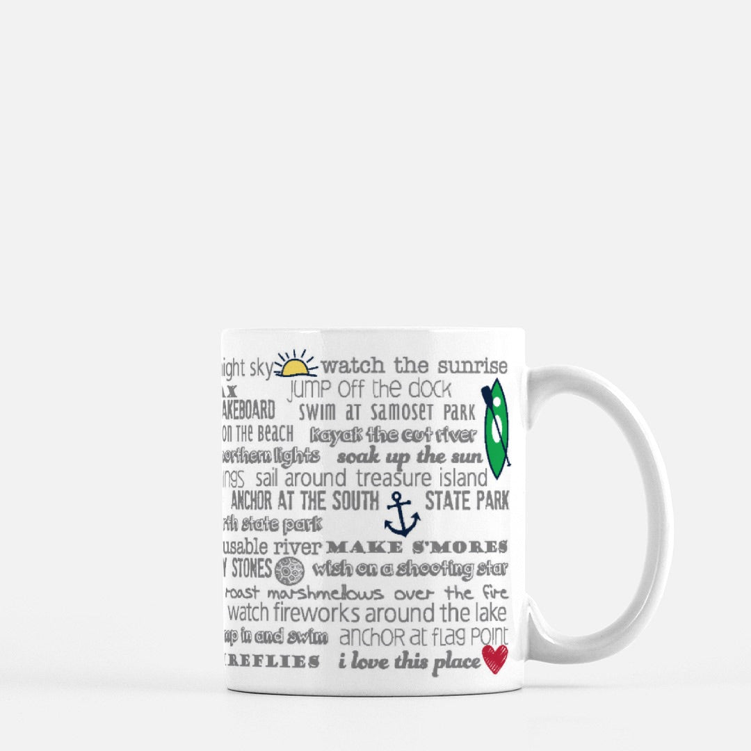 Mug - 11oz Higgins Lake Bucket List