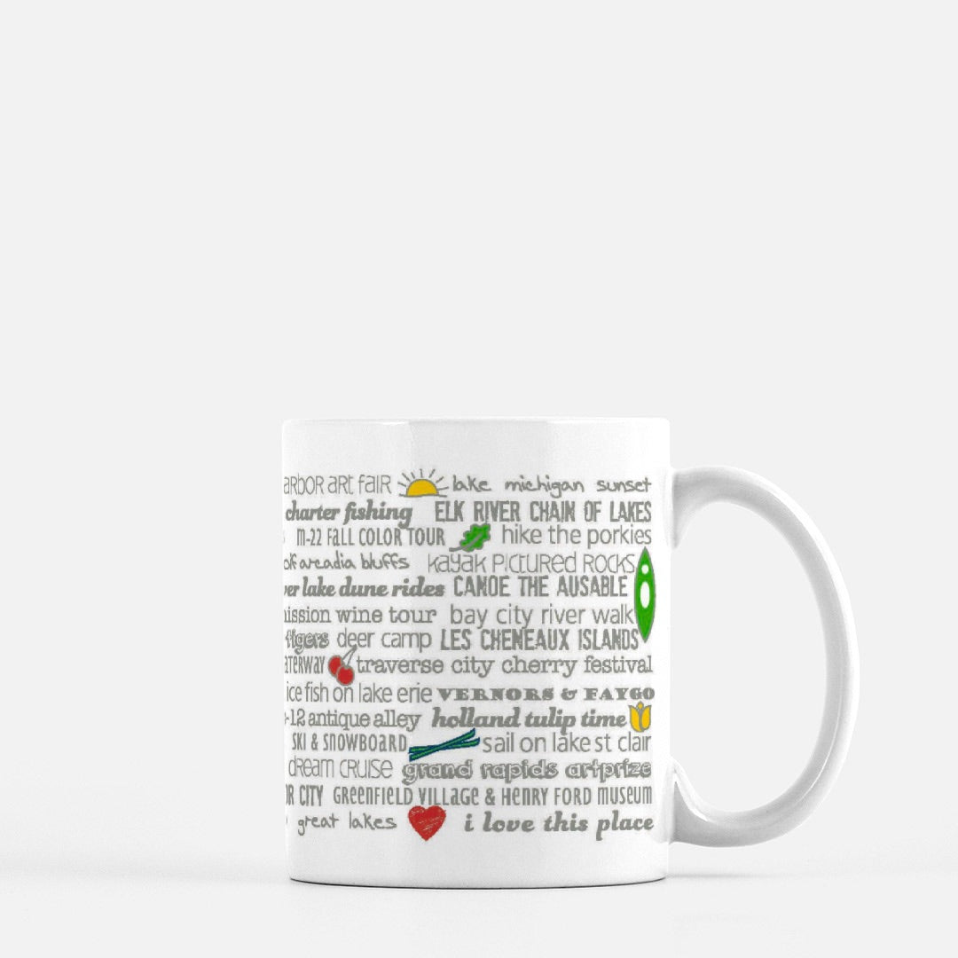 Mug - 11oz Michigan Bucket List