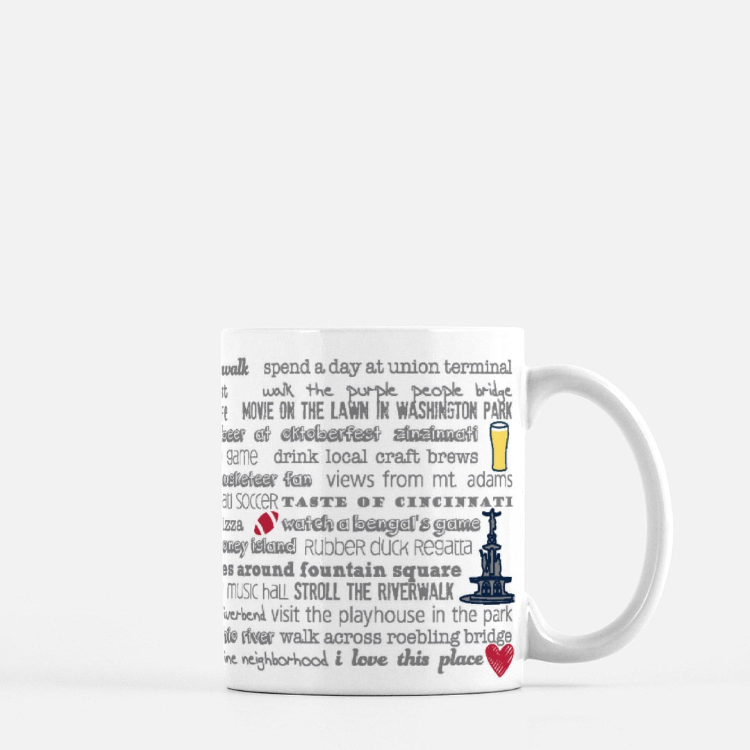 Mug - 11oz Cincinnati Bucket List