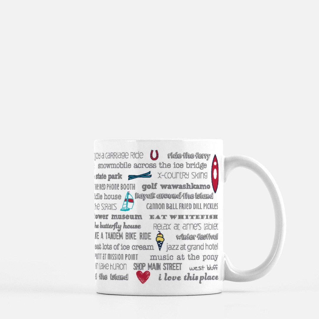 Mug - 11oz Mackinac Island Bucket List