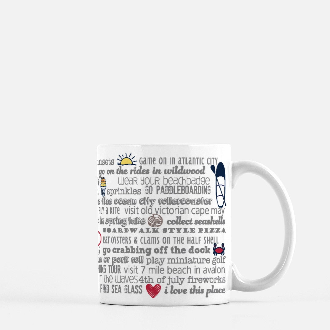 Mug - 11oz Jersey Shore Bucket List