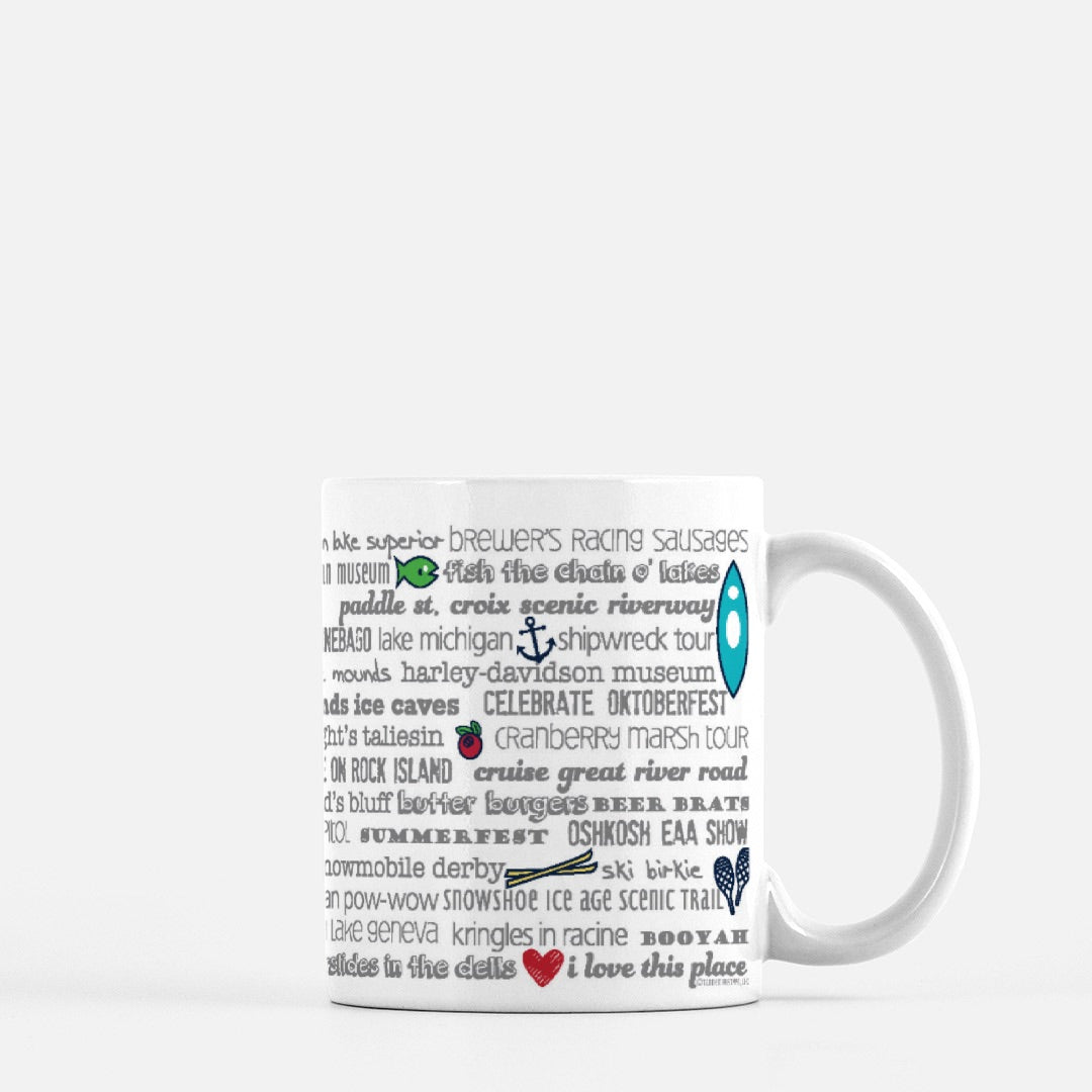 Mug - 11oz Wisconsin Bucket List