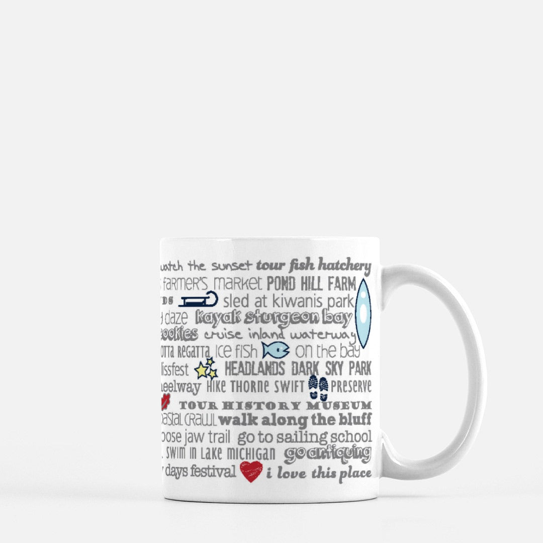 Mug - 11oz Harbor Springs Bucket List