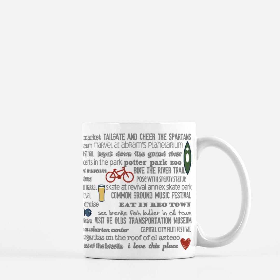 Mug - 11oz Lansing Bucket List