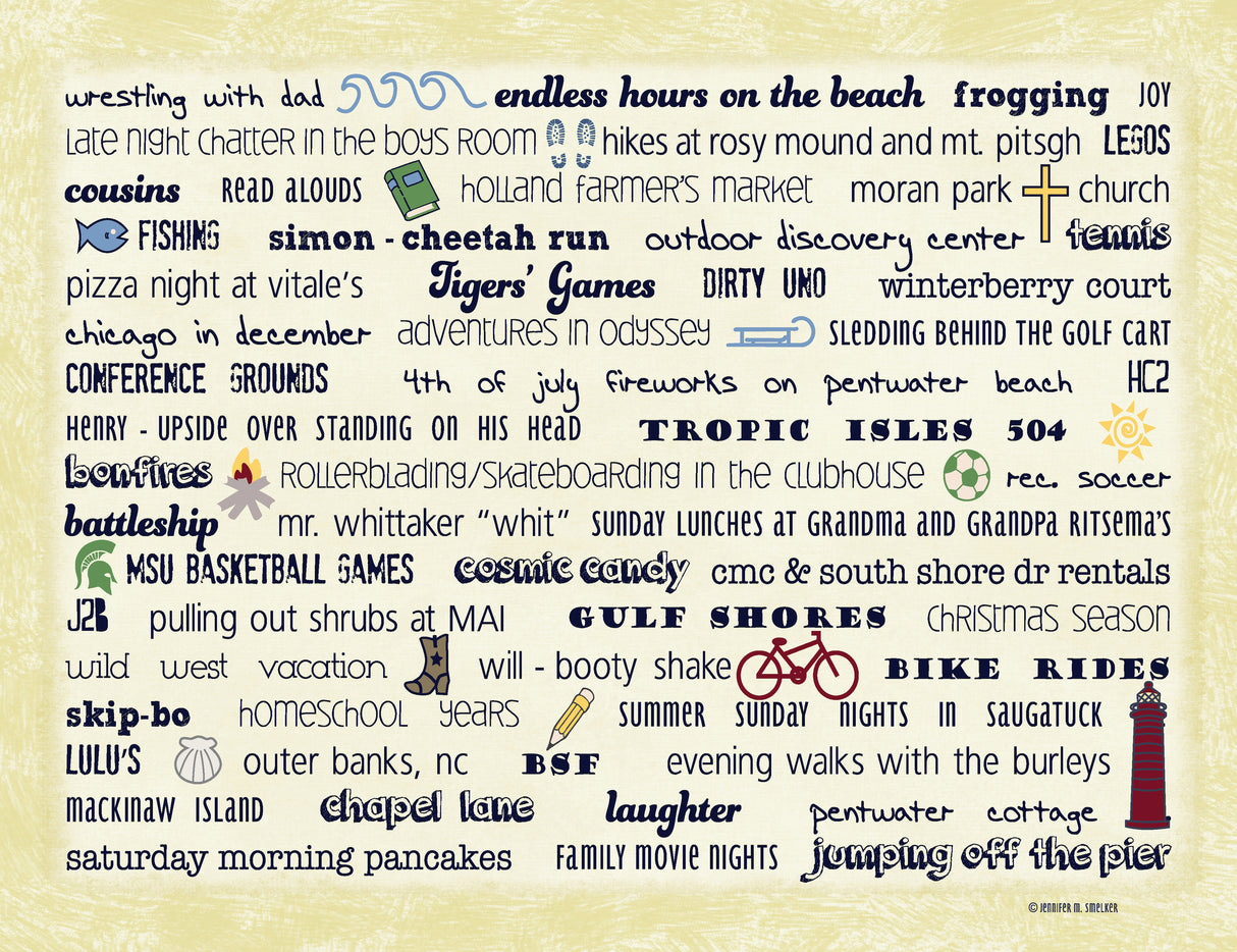 Custom Word Art Canvas