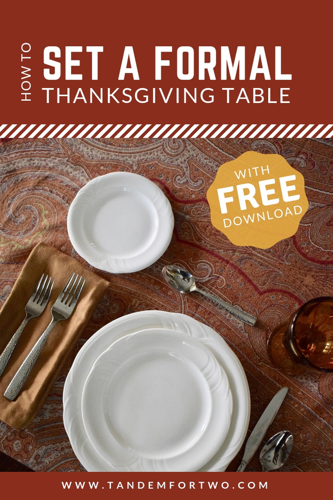 How To Set a Formal Thanksgiving Table  - Tandem For Two