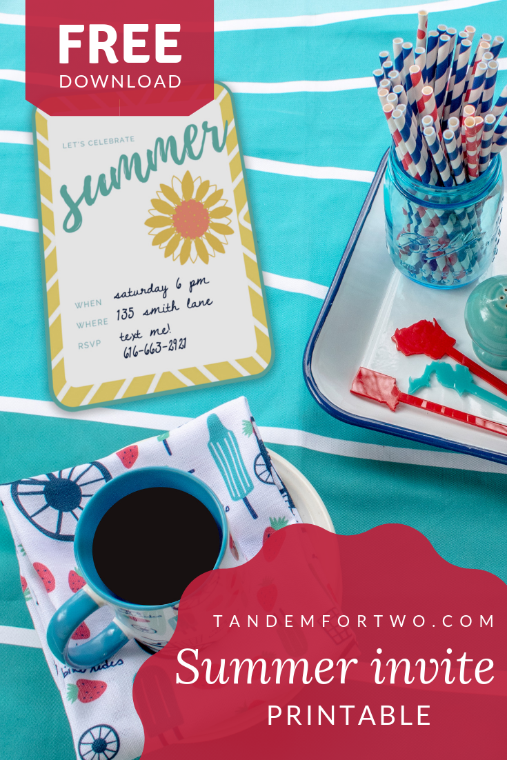 Freebie: Summer Party Invite Printable