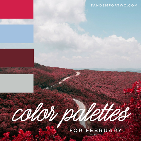 February Color Palettes from Tandem For Two
