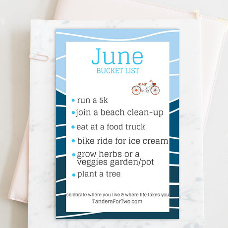June Bucket List from Tandem For Two