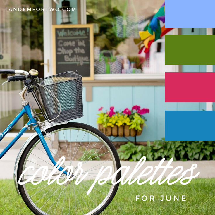 June Color Palettes from Tandem For Two