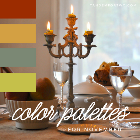November Color Palettes from Tandem For Two