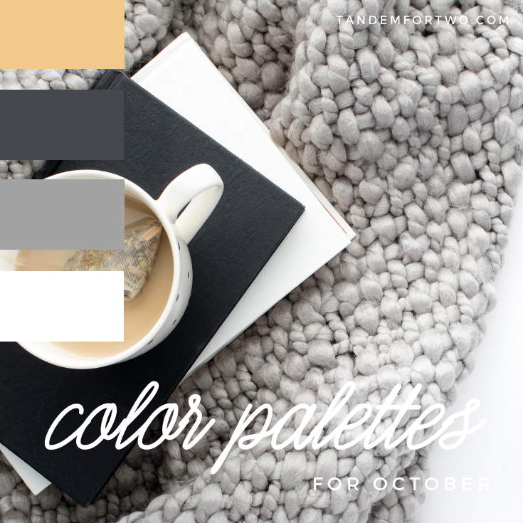 October Color Palettes from Tandem For Two
