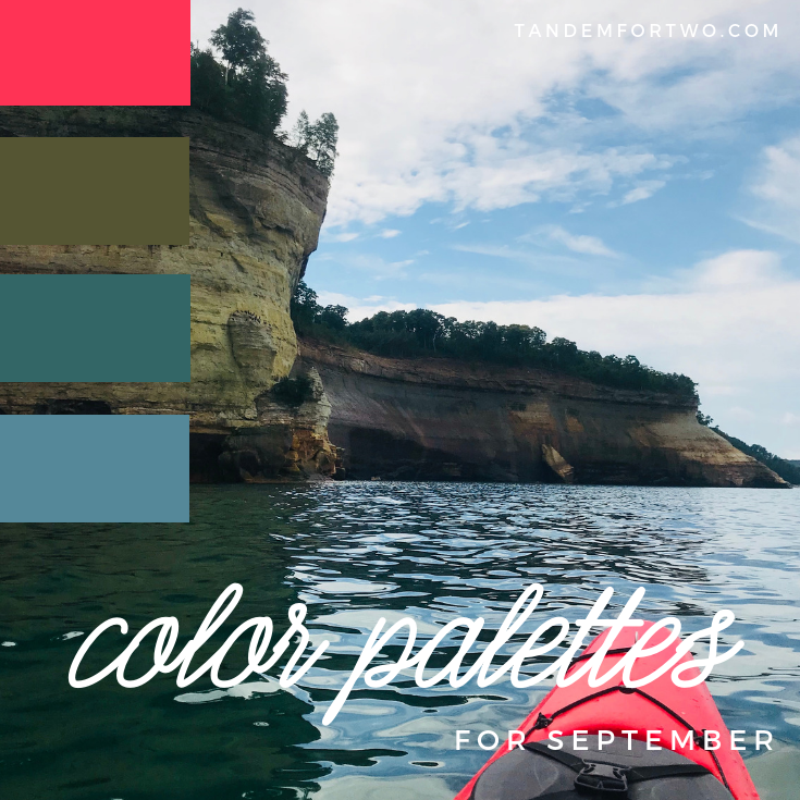 September Color Palettes from Tandem for Two