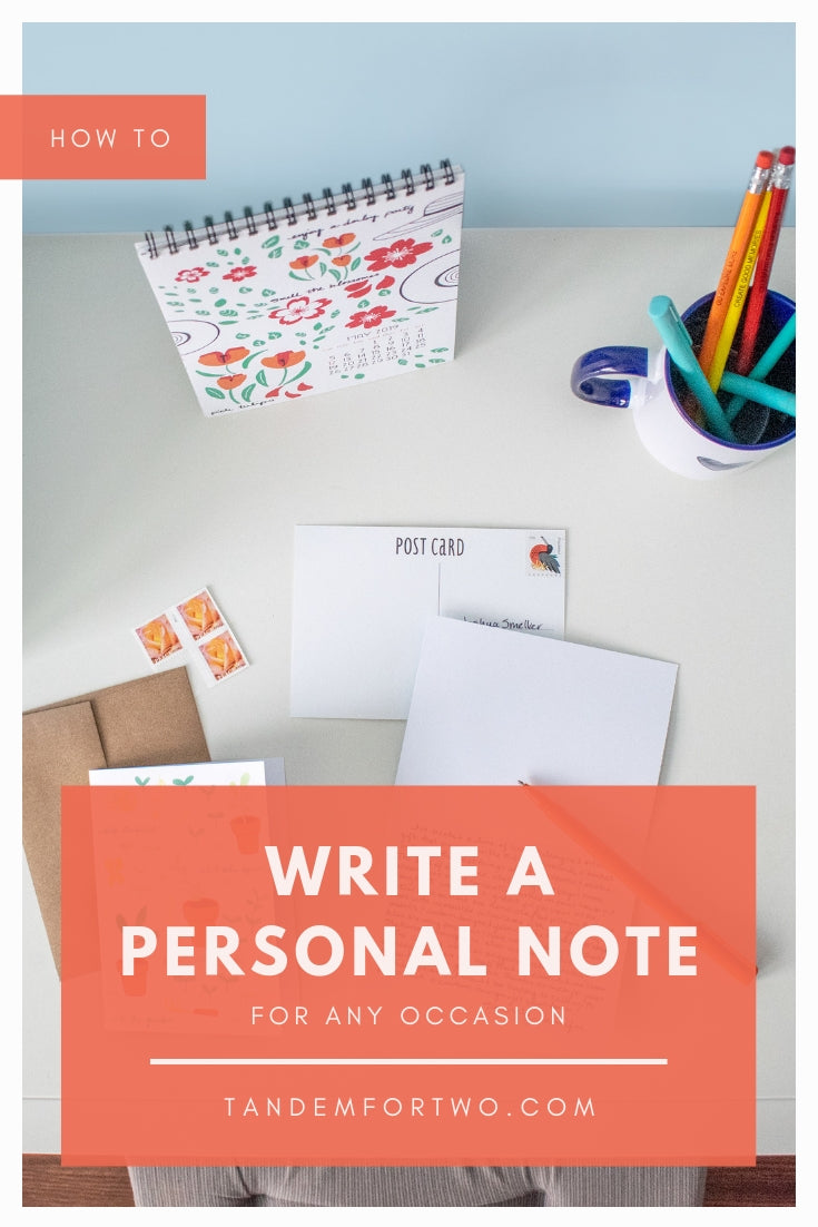 Individual Writing Notes How To Write a Personal Note for any Occasion – Tandem For Two