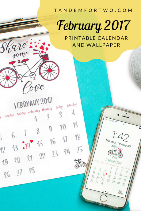 Freebie: February 2017 Calendar