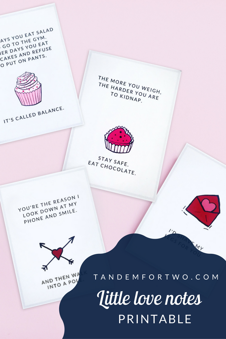 Freebie: Little Love Notes Printable – Tandem For Two