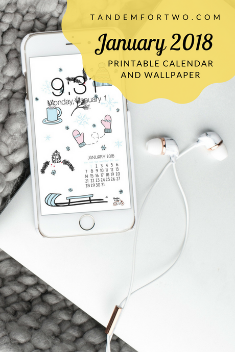 Freebie: January 2018 Calendar