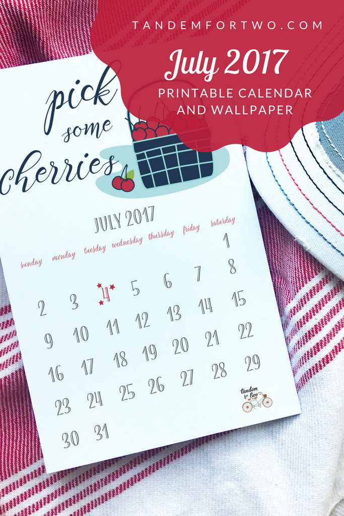 Freebie: July 2017 Calendar