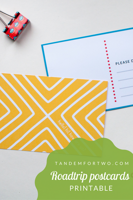 Freebie: March 2017 Road Trip Postcards Printable