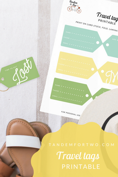 Freebie: March 2018 Travel Tags Printable - tandemfortwo.com