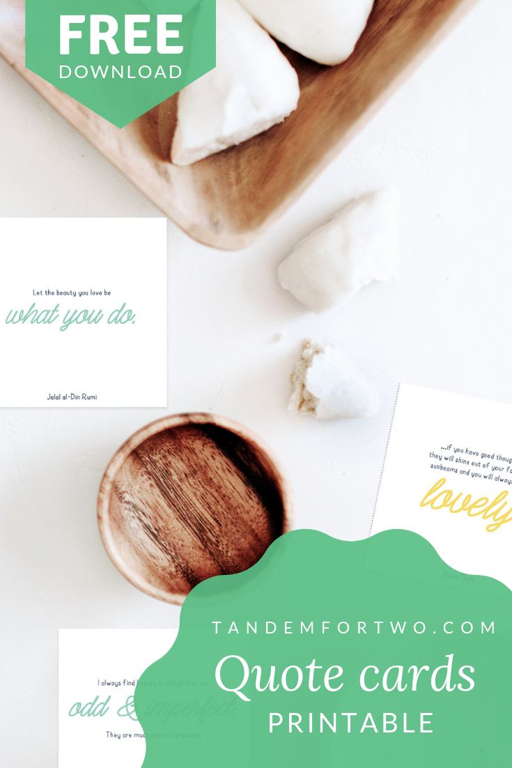 Freebie: Quote Cards Printable - Tandem For Two